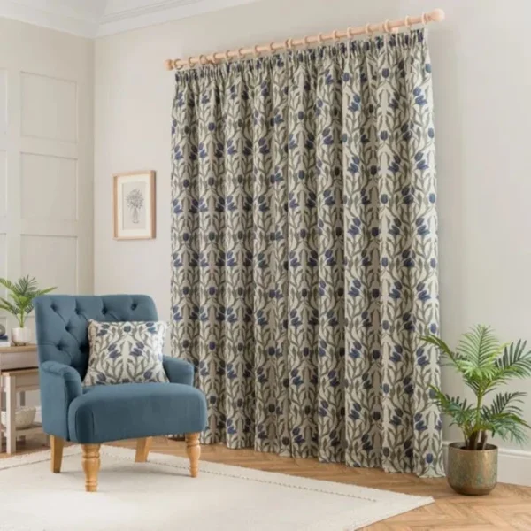 Tulip Jacquard Pencil Pleat Curtains image 2