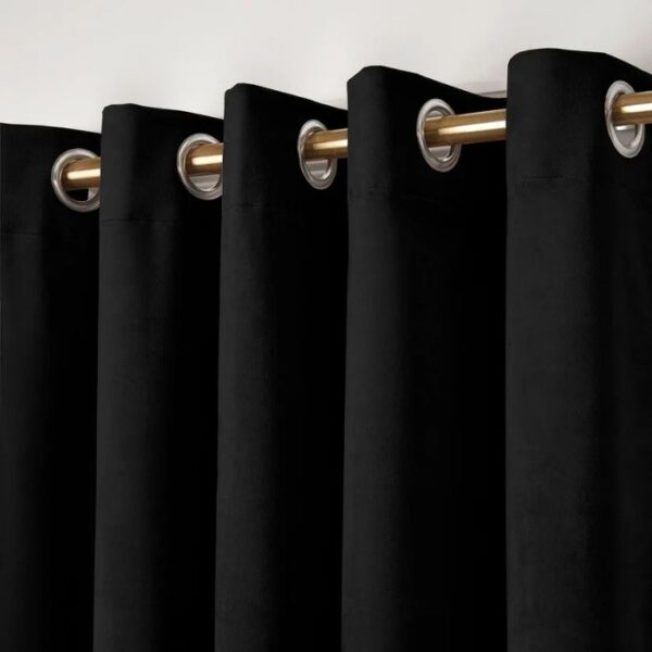 Close-Up Of Velvet Fabric Texture And Eyelets