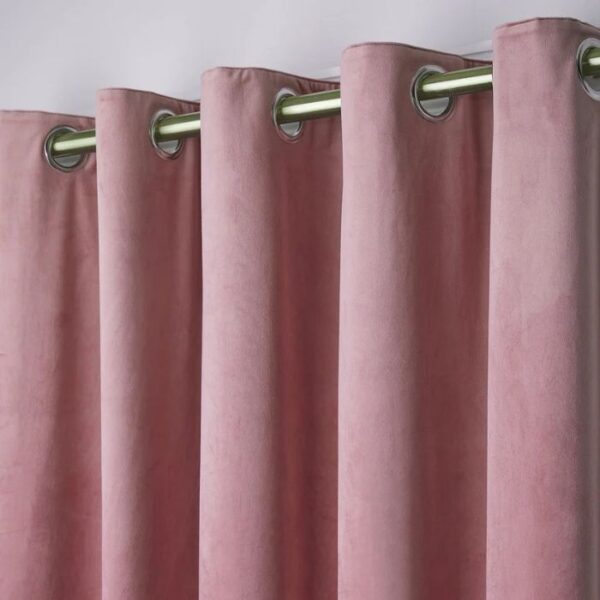 Close-Up Of Velvet Fabric And Curtain Fold