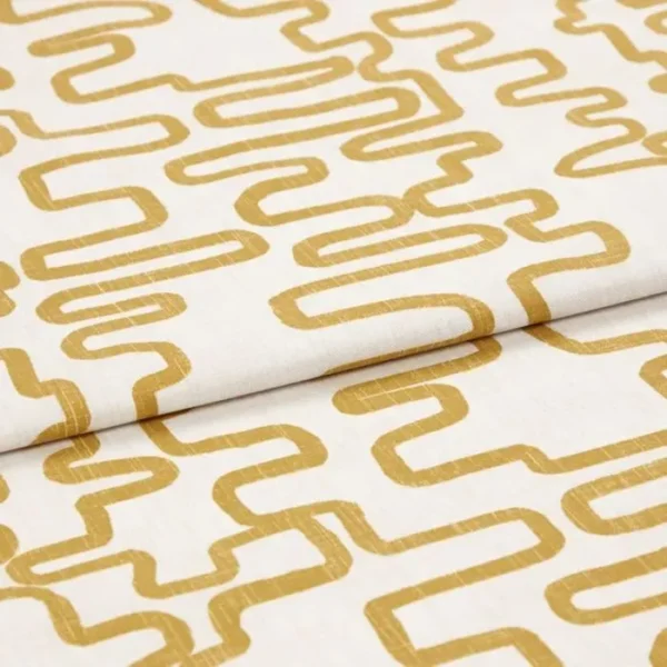 Wirl Chartreuse Curtains image 1