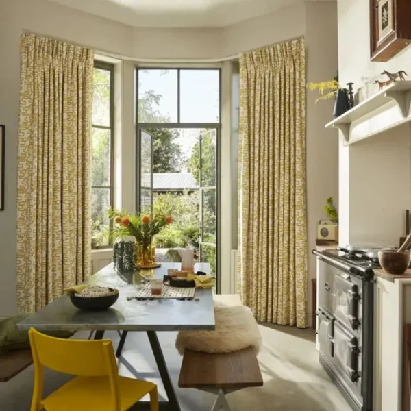 Wirl Chartreuse Curtains image 2