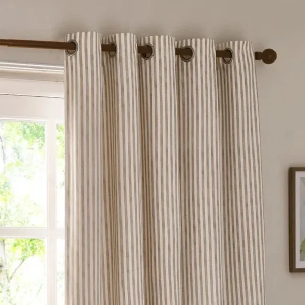 Yard Hebden Striped Eyelet Curtains image 1