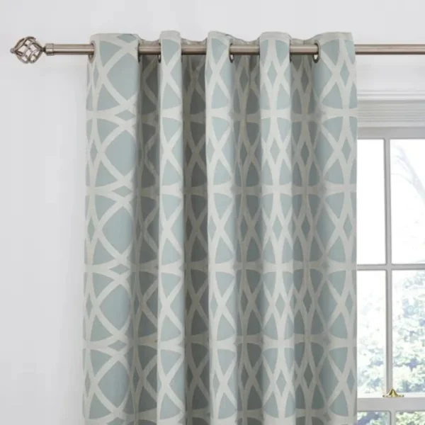 York Jacquard Eyelet Curtains image 1