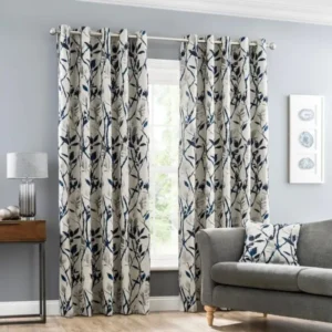 Zen Jacquard Eyelet Curtains
