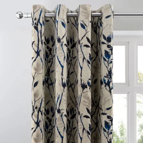 Zen Jacquard Eyelet Curtains image 1