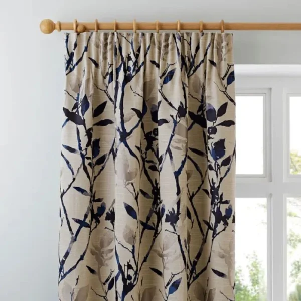 Zen Jacquard Pencil Pleat Curtains image 1